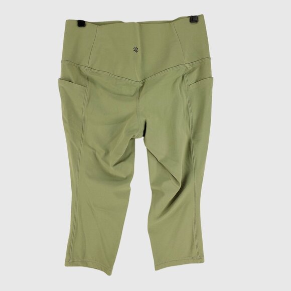 Athleta Salutation Stash Pocket II Capri Leggings Eucalyptus Sz L - Picture 2 of 10